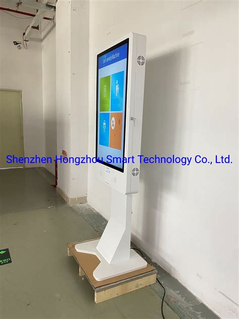 43 Inch Free Standing Library Self Service Check In Kiosk Supporting