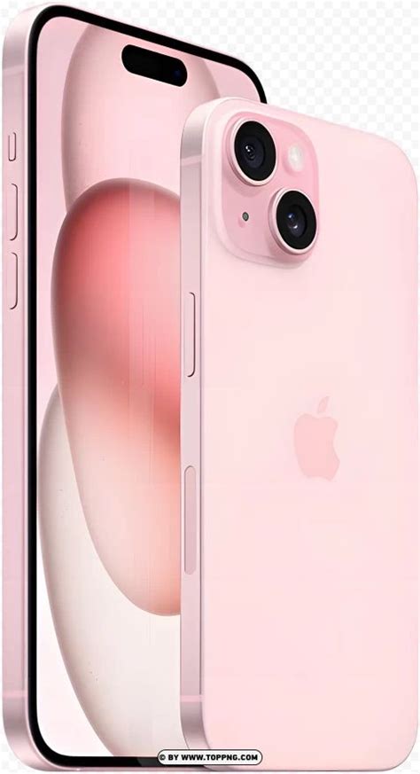 Apple Iphone 15 Pink Plus Png Front And Back