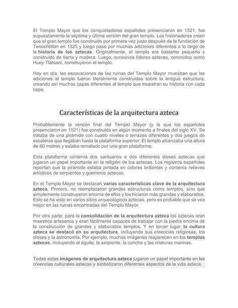 Arquitectura Azteca Ejemplos Pdf PDF