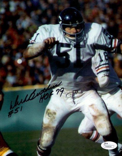 Dick Butkus Chicago Bears Autographed 8 X 10 Photo Inscribed Hof 79