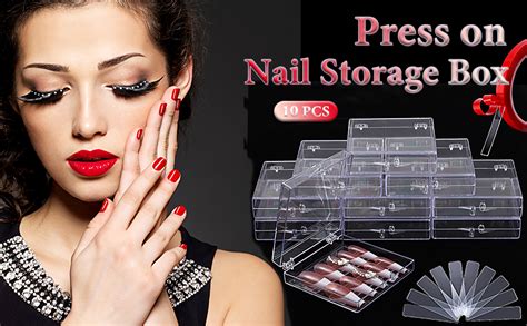 Amazon Noverlife 10PCS Press On Nail Storage Box 2 6x2 6 Inch 6