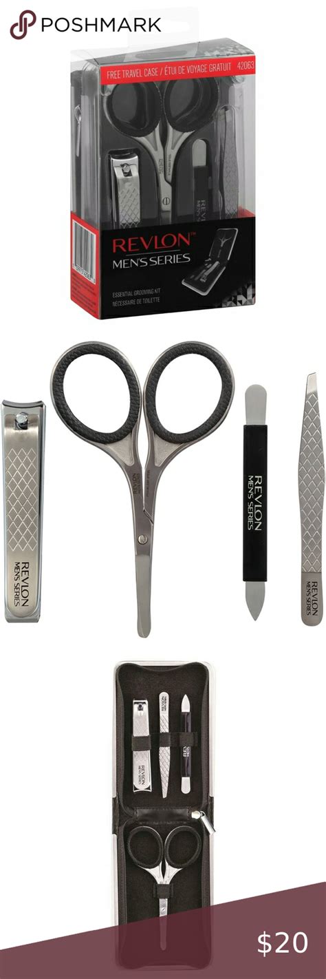 Mens Grooming Kit Nail Clippers Revlon Travel Bag Mens Grooming Kit