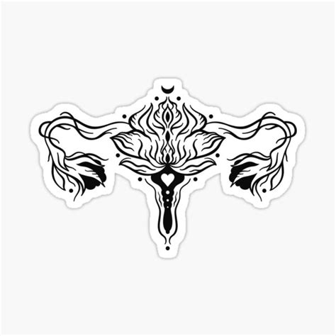 Floral Uterus Girl Power Feminism Female Nature Sticker For Sale By Sanadesignshop Redbubble