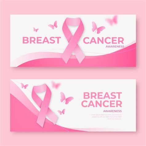 Free Vector Realistic Breast Cancer Awareness Month Horizontal