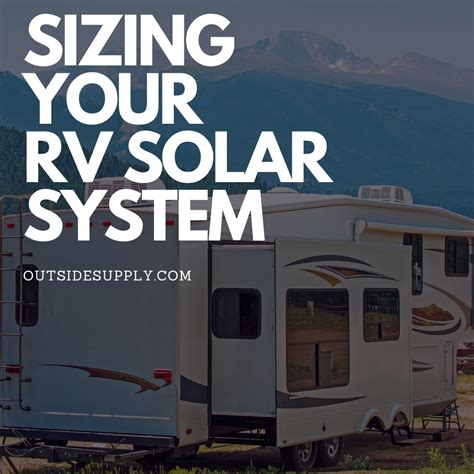 Sizing your RV solar power system