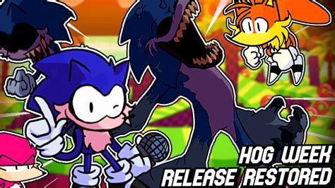 Fnf Sonicexe Hog Week Release Restored Hog And Scorched Fnf Mods