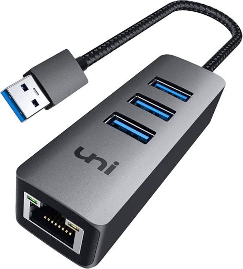 Uni Usb To Ethernet Adapter With Port Usb Aluminum In