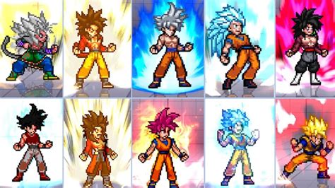 Goku Jus All Transformations Ss Mui Ss Blue Black Ssj Ssj God Ssb