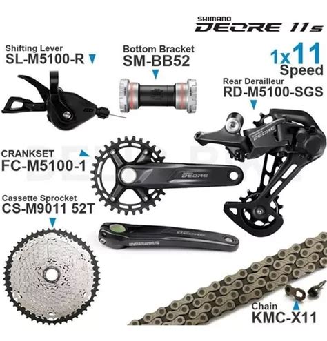 Groupset Para Bicicleta 1 X 11 Speed Shimano Deore M5100 Cuotas Sin