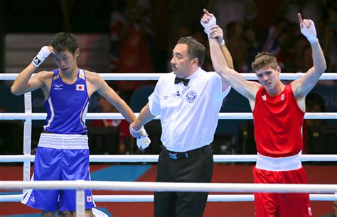 ロンドン五輪・ボクシング男子バンタム級準決勝：ボクシング・清水聡 写真特集：時事ドットコム