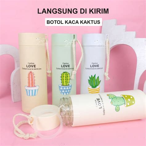 Jual MINIM 25pcs BOTOL KACA KAKTUS Tumbler Kaktus Kaca Termos