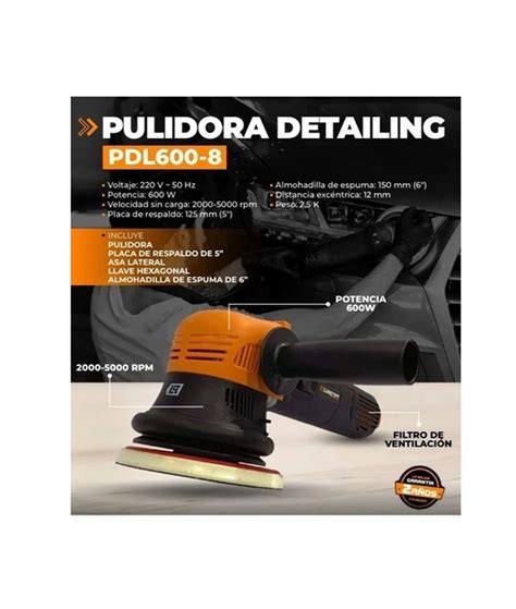 Pulidora Detailing 600W Lusqtoff Herramientas Pergamino