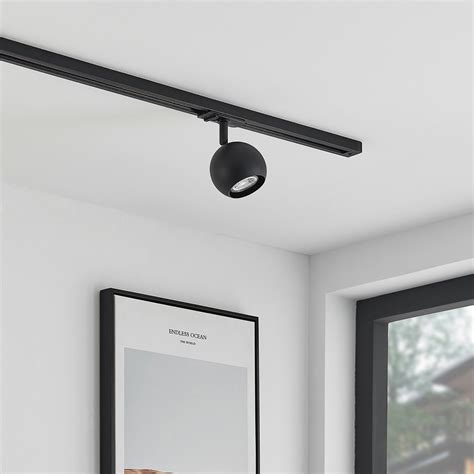 Lindby Linaro Spot Led Rail Monophas Noir Luminaire Fr