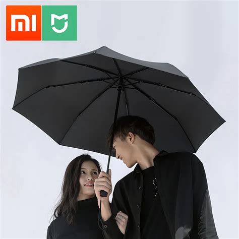 Xiaomi Mijia Guarda Chuva Dobr Vel Autom Tico Uv Blindagem Preto Guarda