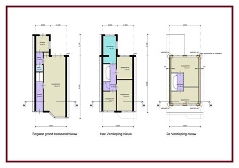 Bouwtekening Verbouwen Plattegrond Bestaand En Nieuw Van Een Dakopbouw