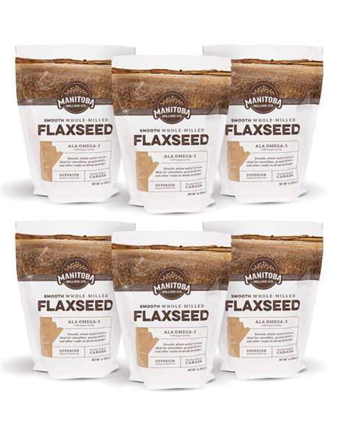 Smooth Whole Milled Flaxseed Case Of X Lb Manitoba Flax Seed