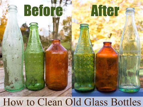 Easy How To For Cleaning Old Glass Bottles Old Glass Bottles