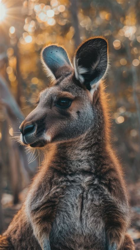 Kangaroo Portrait Australian Wildlife Kangaroo In The Wild Close Up