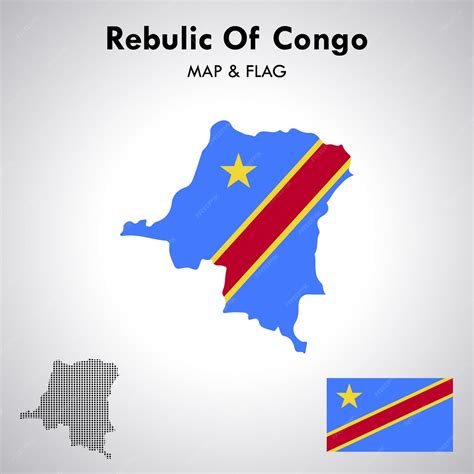 Premium Vector Republic Of Congo Flag And Map Design Map Flag Vector File