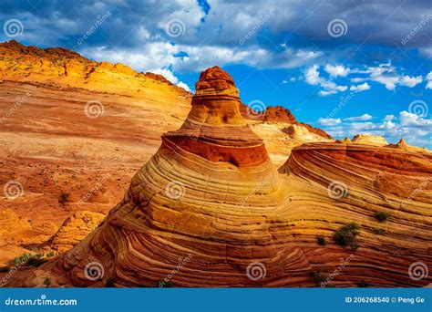 The Wave Sandstone Formation in Arizona Stock Photo - Image of coyote ...