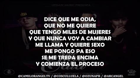 ME AMA ME ODIA LETRA OZUNA FT ARCANGEL COSCULLUELA Y BRYTIAGO YouTube