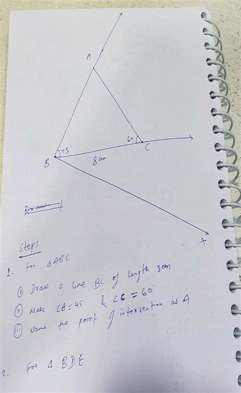 Draw A Abc With Side Bc Cm B A Then Construct