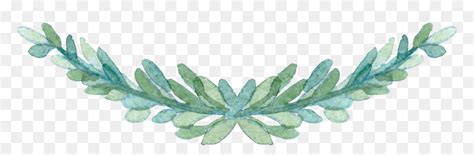 Transparent Watercolor Greenery Png Border Watercolor Leaves