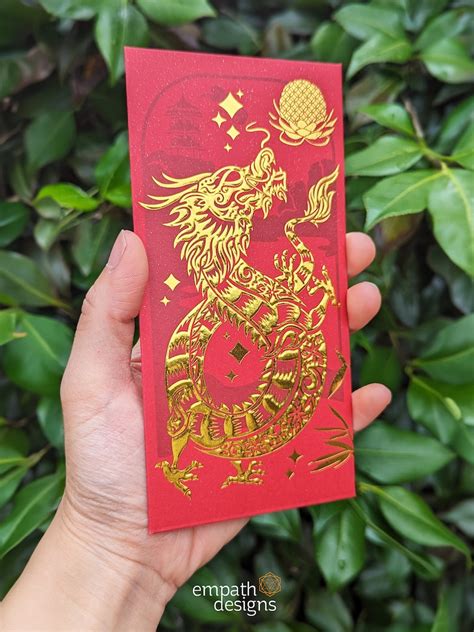 Year Of The Dragon 2024 Lunar New Year Envelope Red Packet Red