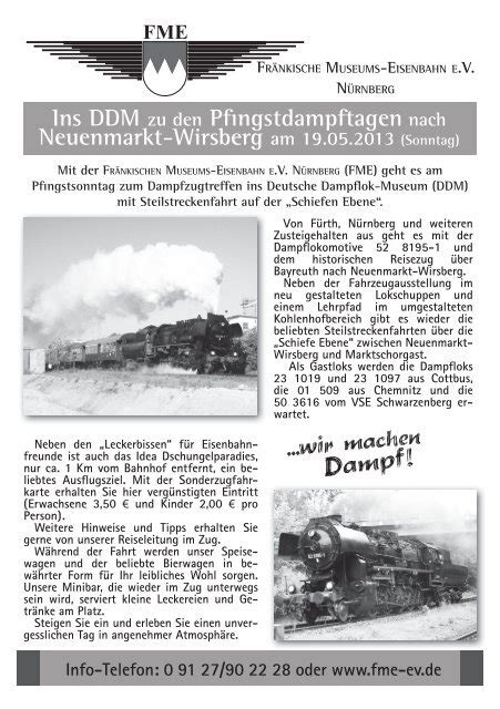 Zum Prospekt Fränkische Museums Eisenbahn