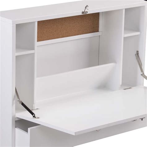 Sei Furniture Wall Mount Folding Floating Desk In White Cymax Business