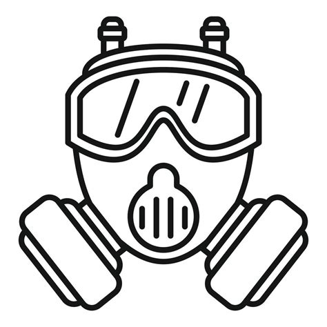 Chemical gas mask icon outline vector. Toxic air 15157159 Vector Art at ...