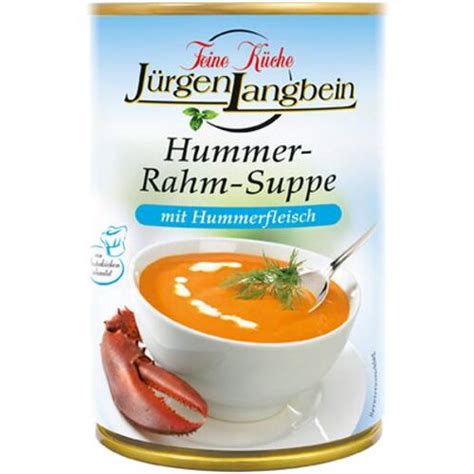 Jürgen Langbein Hummer Rahm Suppe 400ml Lebensmittel Versand eu L