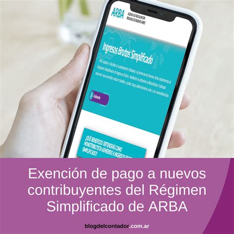 Arba Nuevos Contribuyentes Del Régimen Simplificado Estarán Exentos