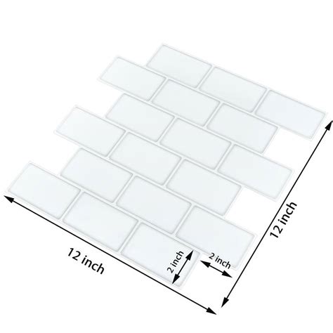 Art3d 12x12 Vinyl Peel And Stick Backsplash Tile Thicker Design 10