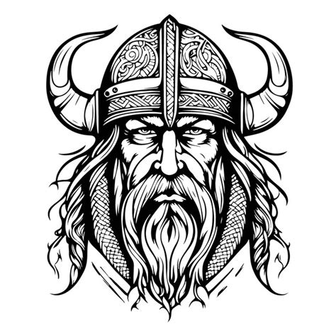 Premium Vector Great Lovely Viking Emblem Vector Logo Art