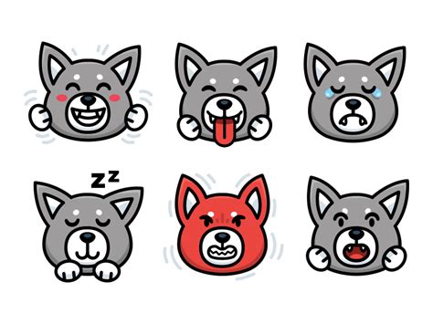 Wolf character Emoji by Manu on Dribbble