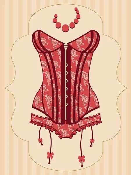 Sexy Vintage Lingerie With Label On Mannequin Stock Illustration By