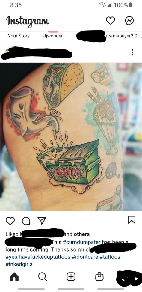 The Worst Tattoo Of All Time The SS Cum Dumpster Scrolller