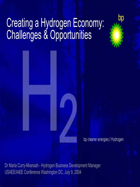 Creating a Hydrogen Economy: Challenges & Opportunities - DocsLib