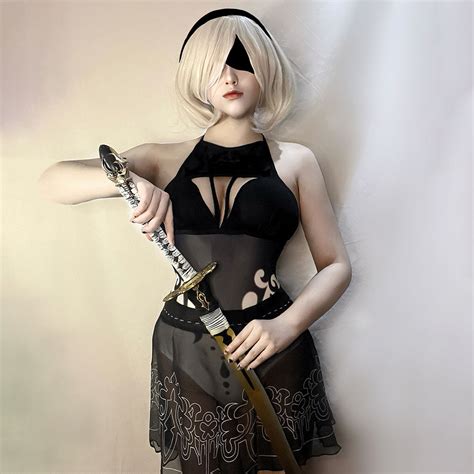 Gvavaya Game Cosplay Nier Automata 2b Sexy Swimsuit