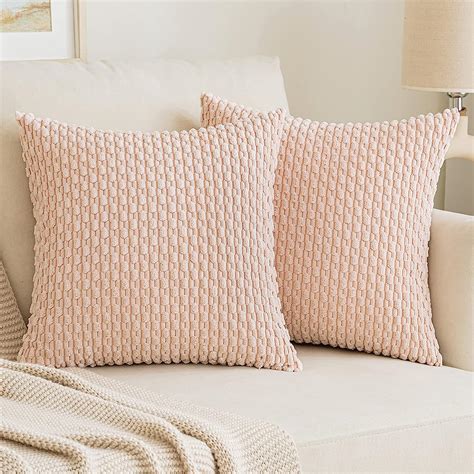 Amazon Emema Throw Pillow Covers Soft Corduroy Decorative Boho