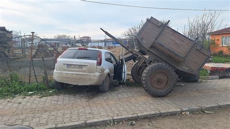 İki otomobilin çarpıştığı bir kazada bir kişi yaralandı SAMSUN HABER