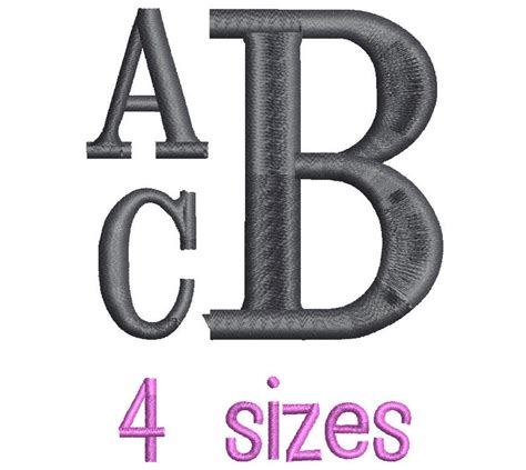 SALE Stack Monogram Embroidery Font 4 Sizes Machine BX Etsy