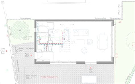 Le Plan Du Rez De Chauss E De La Maison