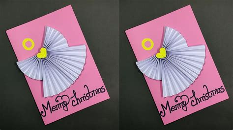 Diy 3d Angel Christmas Card Easy Christmas Greeting Card Making