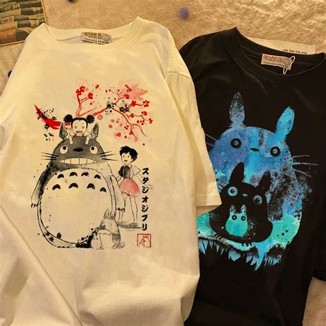 Totoro Studio Ghibli Women S T Shirt Anime T Shirt Cartoon Prints