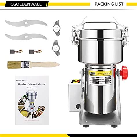 CGOLDENWALL LED Display Electric Grain Grinder Mill 400g High Speed