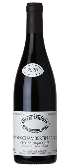 2020 Domaine Sylvie Esmonin Gevrey Chambertin 1er Cru Clos St Jacques