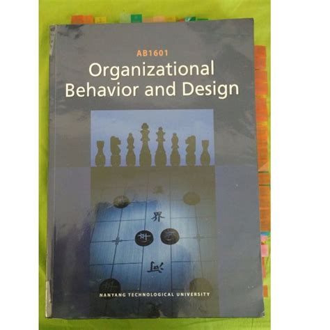 Textbook For NTU S Course Organisational Behaviour And Design