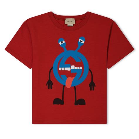 Gucci Gucci Monster Intrlc Jn34 Kids Regular Fit T Shirts Flannels